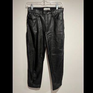 Abercrombie & Fitch faux leather black pants size 27/4